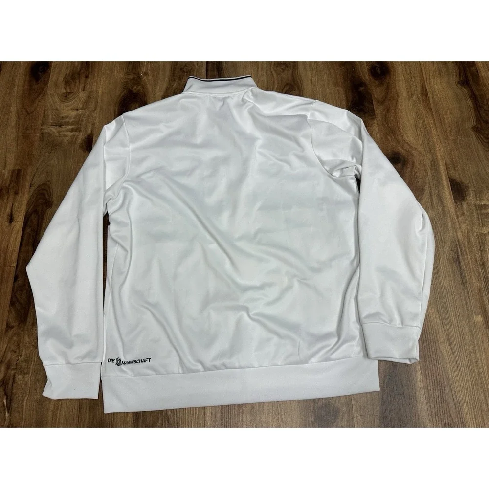 Adidas Deutscher Fussball-Bund Germany Soccer White Full Zip Track Jacket XL